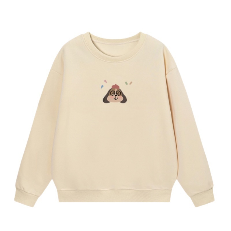 Apricot Versatile Loose-Fit Sweatshirt