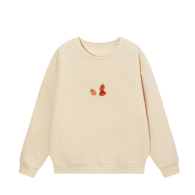 Three Strawberry Graphic Sweatshirt