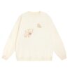 Cute Lamb Print Sweatshirt — Apricot