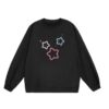 Dopamine Star Print Sweatshirt – Black