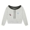 Grey Short-Length Sports Sweatshirt