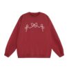 Sweatshirt With Unique Pearl-Embellished Bow Design