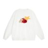 White Sweatshirt with Apple Bear Print