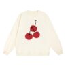 Creative Cherry Print Crewneck Sweatshirt